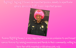 Police Chief Michael Gregory wearing pink wig