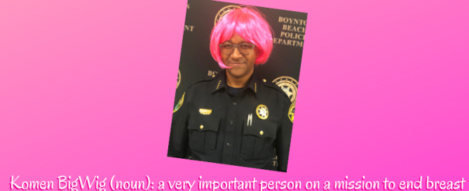 Police Chief Michael Gregory wearing pink wig