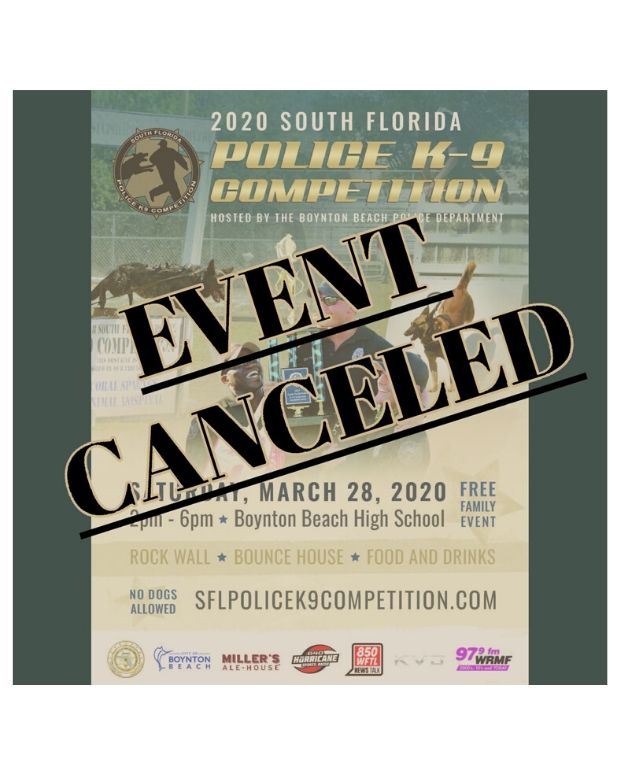South Florida Police K9 Competition has been canceled