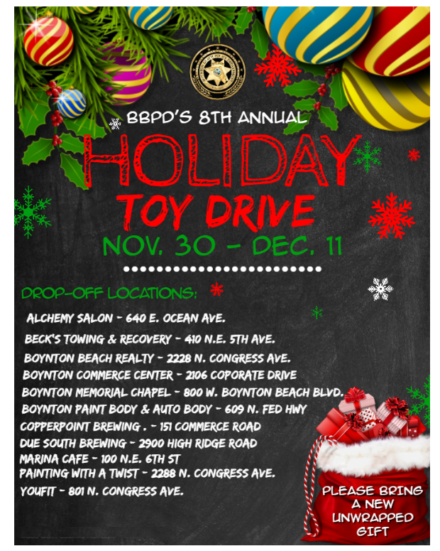 List of business to drop off toys