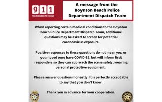 Information from BBPD dispatch team regarding calls to 911