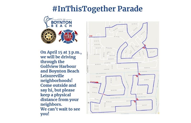 Parade route map for Wednesday April 15 at 3 p.m.