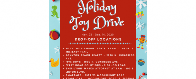 List of drop off locations for BBPD toy drive