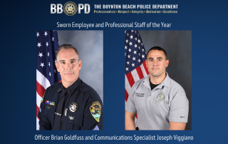 Announcement of sworn employee and professional staff of year